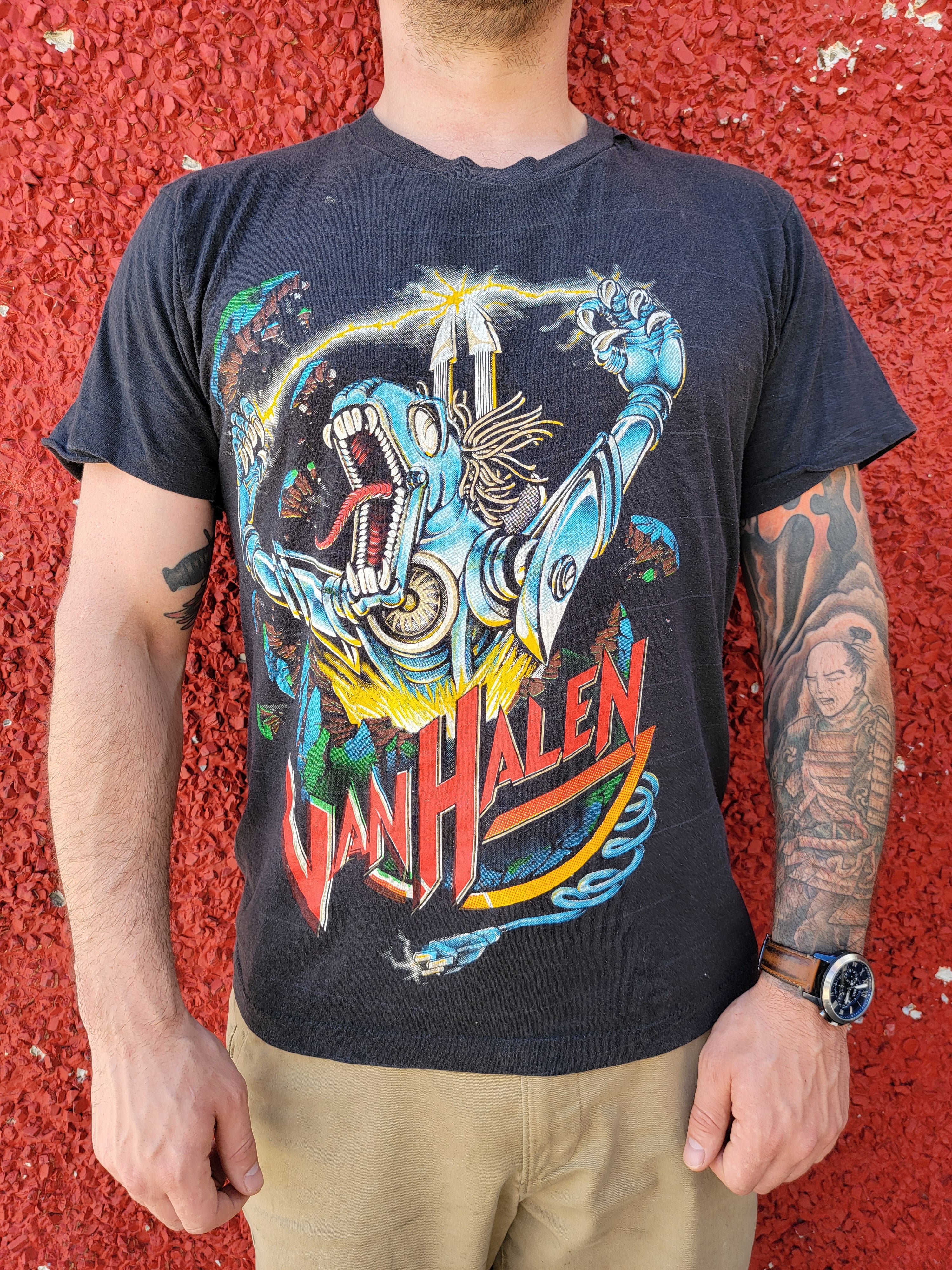 80s Van Halen Kicks Ass Vintage Single Stitch Made In USA T-Shirt Size –  Black Market Clothing