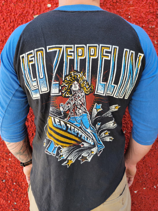 Led Zeppelin, Black/Blue Raglan